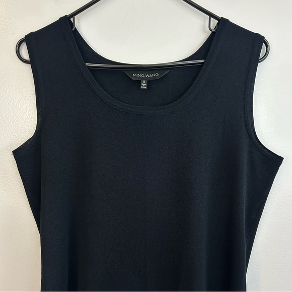 Ming Wang Classic Knit Sleeveless Black Tank Top Size Small - Picture 2 of 9